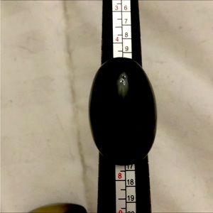 Black Horn Ring, two available, one 6 1/4 and one 6 1/2